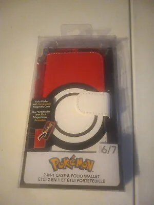 $14 • Buy Pokemon 2 IN 1 Case & Folio Wallet IPhone 6 Or 7 Red Pokeball NEW
