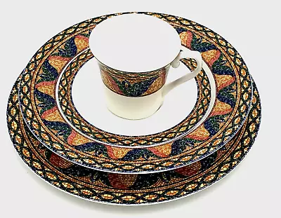 MIKASA SAO PAULO 4pc Place Setting Mint Plate Soup Bowl Cup Saucer (#9-4pc) • $39.89