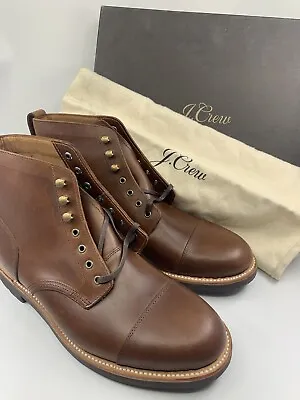 J.CREW Kenton Leather Cap Toe Boots Sz 9.5  Brand New • $175