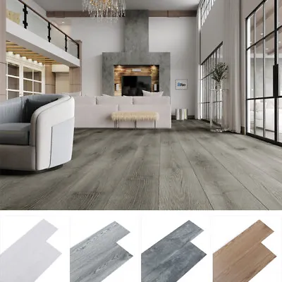 Floor Plank Tile Self Adhesive Wood Effect Vinyl Flooring Kitchen Bathroom 1-5m² • £39.99