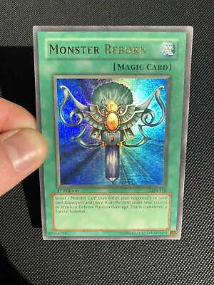 Yugioh! Monster Reborn LOB-118 1st Edition Ultra Rare NA English Vintage • $400