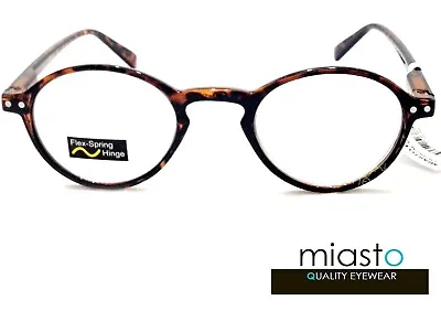 Nwt$39.99 Miasto Retro Round Keyhole Preppy Reader Vintage Reading Specs Glasses • $19.93