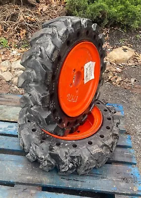 2-5.70-12 TongYong Solid NO-FLAT Skid Steer Tires/Rims For MiniBobcat-Right Side • $750