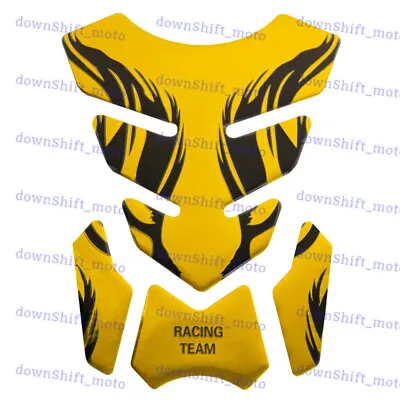 3D Carbon Fiber Motorcycle Oil Gas Fuel Tank Protector Fit Gel Pad Sticker Decal • $9.39