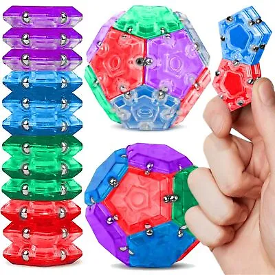 12PCS Set Pentagons Puzzle Sphere Magnet Fidget Toys Fidget Balls Building UK • £11.99