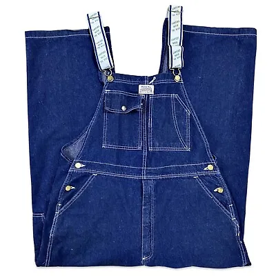 Vintage 70s / 80s Carter Watch The Wear USA Dark Denim Work Overalls Size 38 • $25