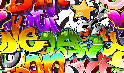 £48.04 • Buy Photo Wall Mural-GRAFFITI-(2590)-NON WOVEN-Wallpaper-Spray-can  Art Modern