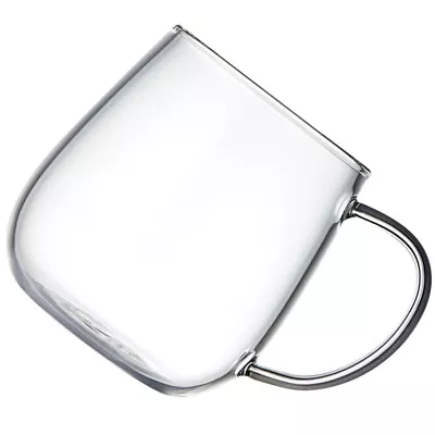 Glass Tea Cups Clear Coffee Mugs Glass Coffee Mugs Latte Glass Mug Drinking Mugs • £10.69