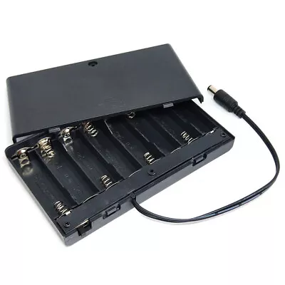 12V 8 X AA Battery Holder Case Box With Leads Switch DIY Container Organizer Acc • $4.09