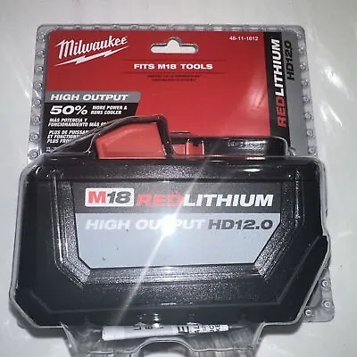 1Pack Milwaukee 48-11-1812 M18 RedLithium High Output HD 12.0 Battery  T • $140