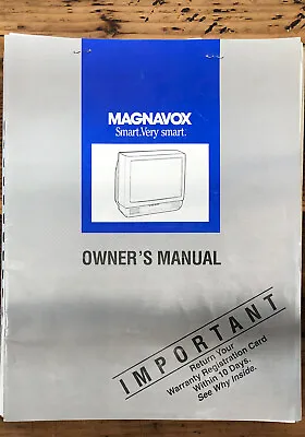 Magnavox CCT132 CWT133 TV VCR  Owner / User Manual *Original* • $14.97