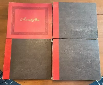 (4) 78 RPM Record Album Storage Book Folder Matching File Read Shellac • $49.99