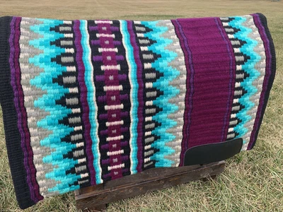 $180 • Buy Western Show Saddle Pad Blanket Oversize, Purple, Turquoise, Grey, Black 34x41”