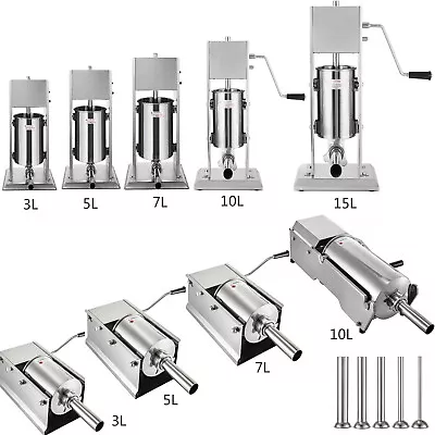 $174.99 • Buy VEVOR 3/5/7/10/15L Sausage Filler Stuffer Vertical/Horizontal Meat Salami Maker