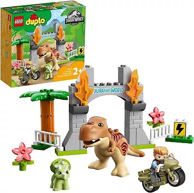 LEGO Duplo 10939 Jurassic World T.Rex & Triceratops Dinosaur Breakout Set BNISB • $129.95