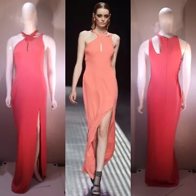 VERSACE 2014  Runway Salmon Maxidress Rare Collab  After Atelier Versace • $220