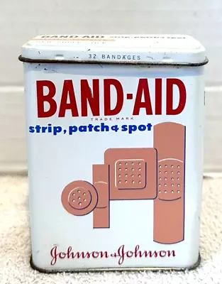 Vintage BAND-AID Strip Patch & Spot Tin Container Nice Shape {G} • $5