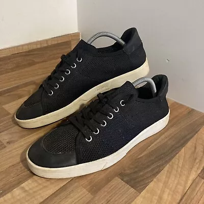 Calvin Klein Men’s Black & White Trainers Shoes UK Size 8 Casual Lace Up • £19.99