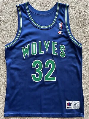 $99.99 • Buy 1992 Vintage Champion NBA Timberwolves Christian Laettner Basketball Jersey