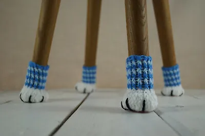 Cat Paws Chair Socks Cat Feet Table Socks Crochet Floor Protector Crazy Cat Lady • £15