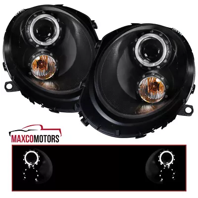 Black Projector Headlights Fits 2007-2013 Mini Cooper S LED Halo Lamp Left+Right • $249.49