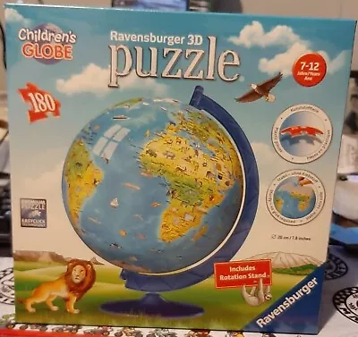 $9.88 • Buy New Sealed Ravensburger Children's World Globe 180 Pieces 3D Puzzle Learning Toy