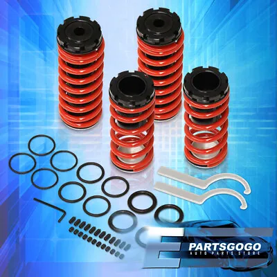 For 00-05 Mitsubishi Eclipse Red Adjustable Coilover Sleeve Lowering Springs Kit • $46.99