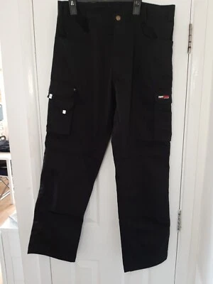 £21.99 • Buy Tuff Stuff Cargo Black Work Durable Trousers Uk Size 34 Inch Waist 30 Inch Leg