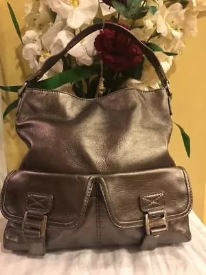 Michael Kors Brookville Double Front Pocket Leather Hobo Bag Purse (900 • $62.99