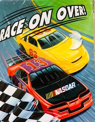 Vintage Nascar Party Invitations Race Cars 5 X4  NOS Hallmark Cards 8 Pack • $12.95