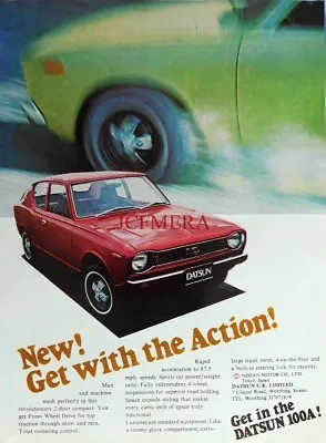 DATSUN '100A' Motor Car Auto ADVERT - Original 1971 Print • $6.30