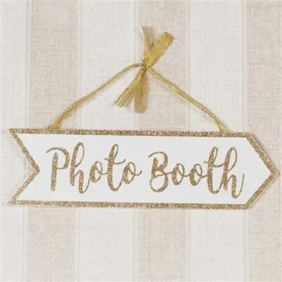 £4.80 • Buy Wedding Arrow Hanging Photo Booth Sign- Photo Booth Party Sign-vintage Style