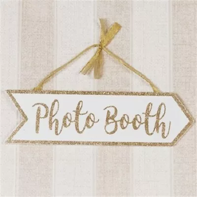 £4.80 • Buy Wedding Arrow Hanging Photo Booth Sign- Photo Booth Party Sign-vintage Style
