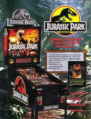 Jurassic Park Pinball CPU 5.13 / Display 5.10 (Data East) - ROM Upgrade Chip Set • $35.99