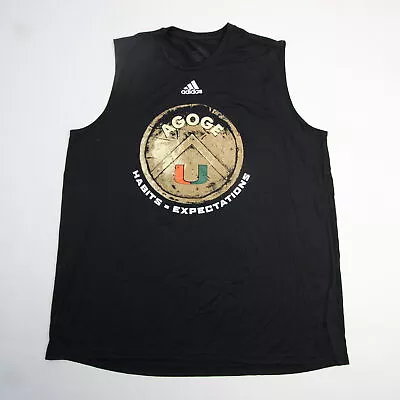 Miami Hurricanes Adidas Aeroready Sleeveless Shirt Men's Black Used • $16.99