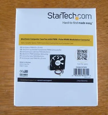 8cm StarTech COOLING FAN 4-PIN PWM • £3.50