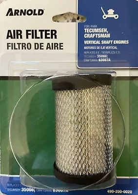 Arnold Air Filter For Tecumseh Craftsman Vertical Shaft Engines - 35066 /63087A • $5.99
