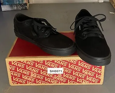 Vans Mens Atwood Off The Wall Low Rise Trainers Sneakers Shoes Size 9 UK - Black • £39.89