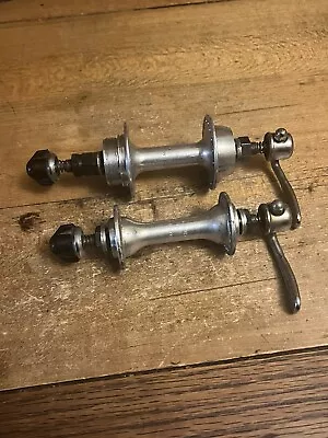 Vintage Maillard Front And Rear Hubs + Spidel QR Skewers 80s France Trek 410 • $59.99