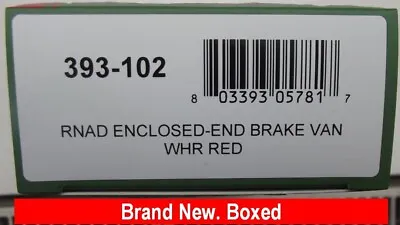 393-102 Bachmann Narrow Gauge 009 RNAD Enclosed-End Brake Van WHR Red • £27.50