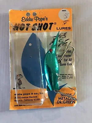 Vintage Eddie Pope Hot Shot SM 235 Metallic Green Fishing Lure  PRE-Luhr Jensen • $19.99