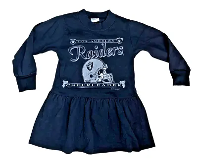 Vintage LA Raiders Los Angeles NFL Cheerleader Girls Kids Dress USA Made 4T • $45