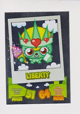 Moshi Monsters Mash Up Trading Card Rainbow Foil LIBERTY (Rare) MINT • £4.99