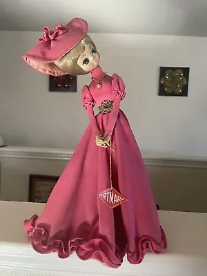 Vintage BIG EYES BRADLEY DOLL -Made In Korea-Pink Dress W/ Hat • $24.95