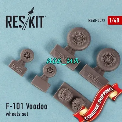 Resin Wheels For McDonnell F-101 Voodoo Wheels Set 1/48 ResKit 48-0072 • $15.98