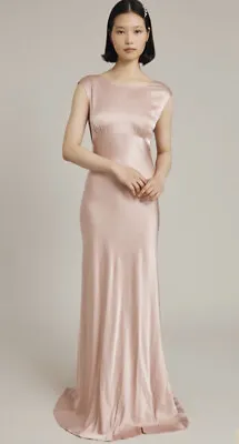 Ghost *salma Olivia Style* Hollywood Long Dress Pink Size M Original Price £225. • £65
