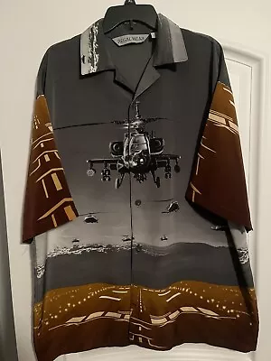 Vintage Regal Wear  Xxl Shirt Helicopter AOP Y2K Von Dutch Double Sided Print • $49.99