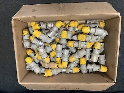 60 X Scame 16Amp 110V Yellow 3 Pin Industrial Site Plug • £120