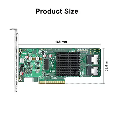 For SAS 9211-8I UnRAID HBA Card W/ SAS2008 Chip PCI Express SASSATA HBA Card • $67.49