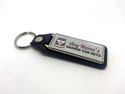 Personalised Camper Van Silver Plated Keyring - VW Campervan - Add Your Name • £3.99